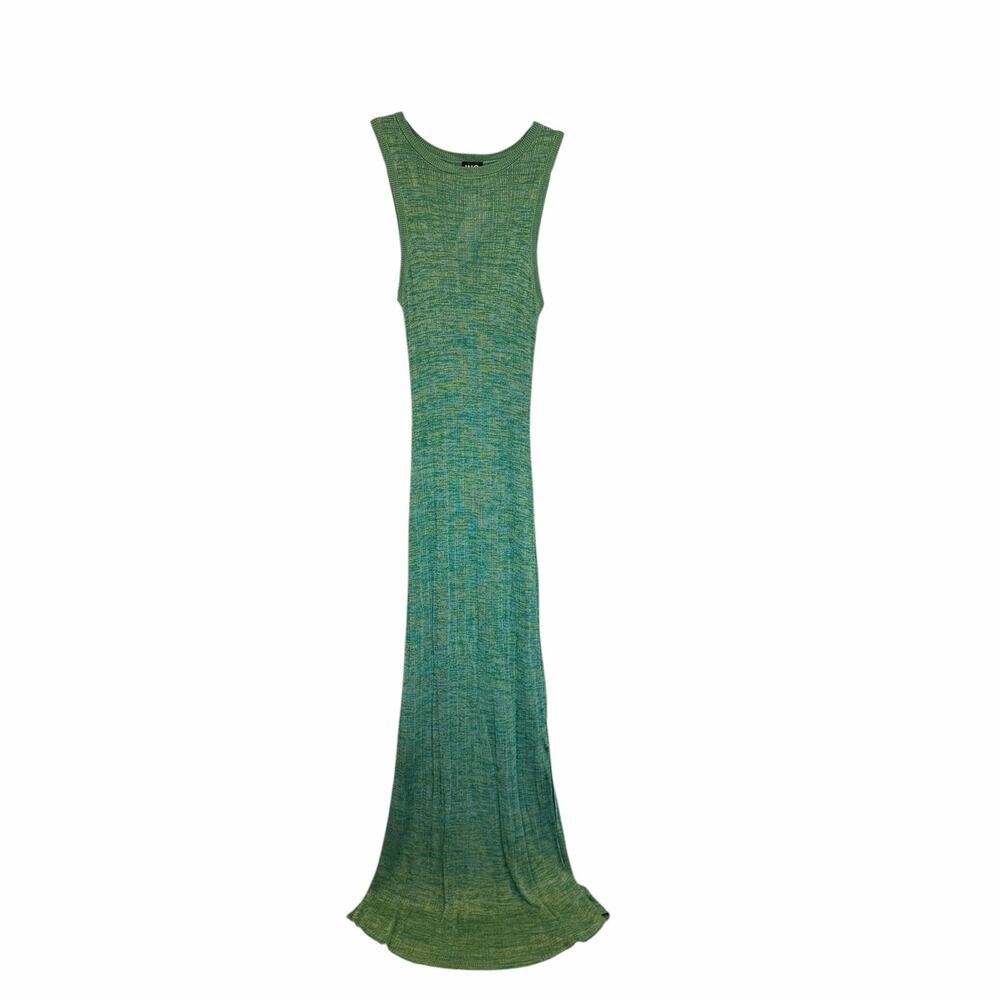 INC Space Dye Knit Maxi Dress Sleeveless Side Slit Resort Vacation Large NWT - Picture 2 of 7